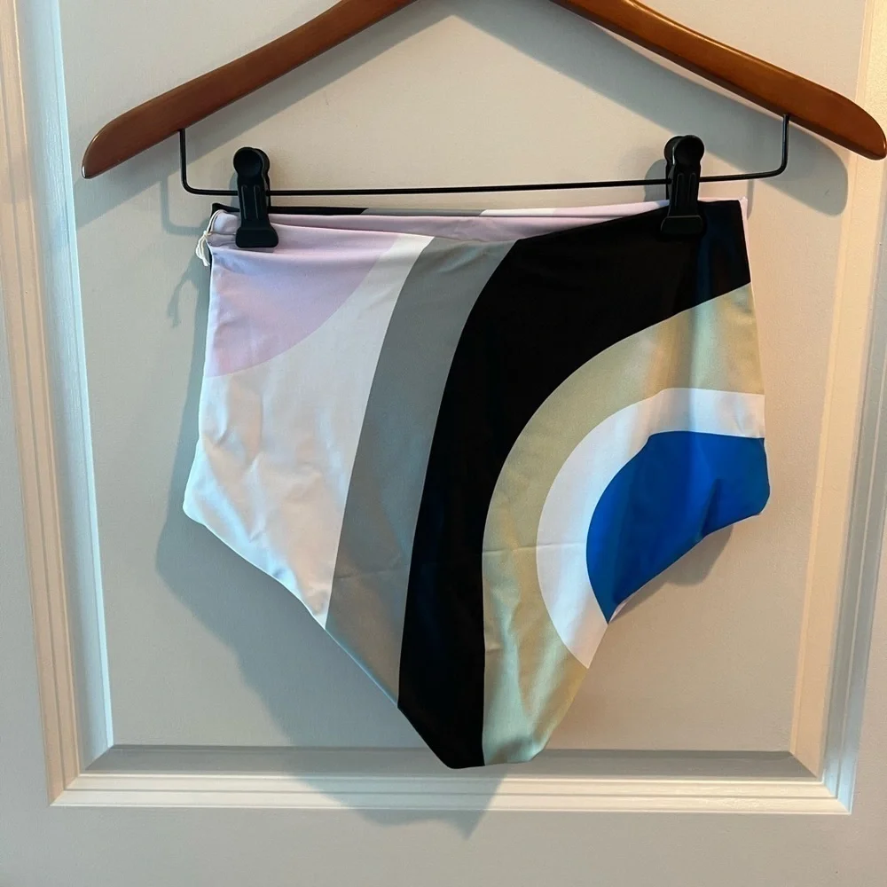 NWT Mara Hoffman Swim Lydia Bikini Bottom Womens Sage Multi Color